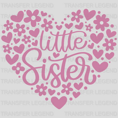 Big Sister - Little Sister Hearts - Sister Birthday - Sisterhood Design - DTF heat transfer - transferlegend