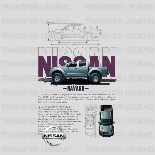 Nissan Navara Pick UP Green Cars Design - DTF Heat Transfer - transferlegend