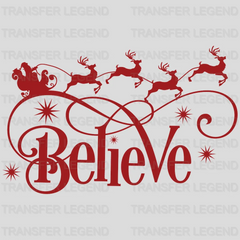 Believe Christmas Design, Christmas Design - DTF heat transfer - transferlegend