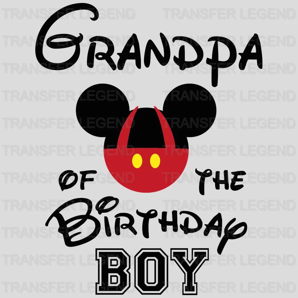 Birthday Boy Family Ears Design - DTF heat transfer - transferlegend