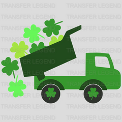 Truck Dumping Clovers St. Patrick's Day Design - DTF heat transfer - transferlegend