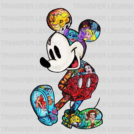 Mouse Dresses With Characters Design - DTF heat transfer - transferlegend