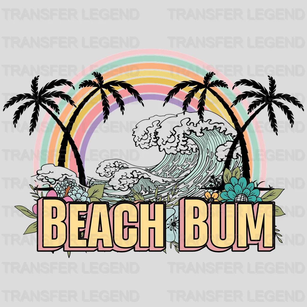 Beach Bum Palm DTF Transfer - transferlegend