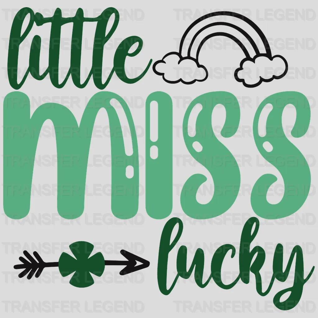 Little Miss Lucky St. Patrick's Day Design - DTF heat transfer - transferlegend