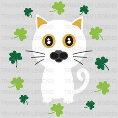 Cats B&W St. Patrick's Day Design - DTF heat transfer - transferlegend