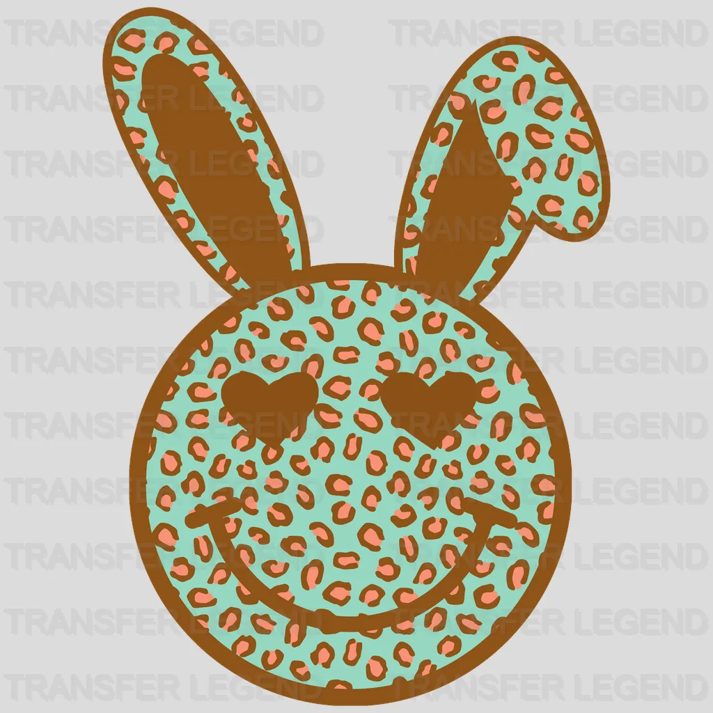 Smiley Bunny Ears Easter Design - DTF heat transfer - transferlegend