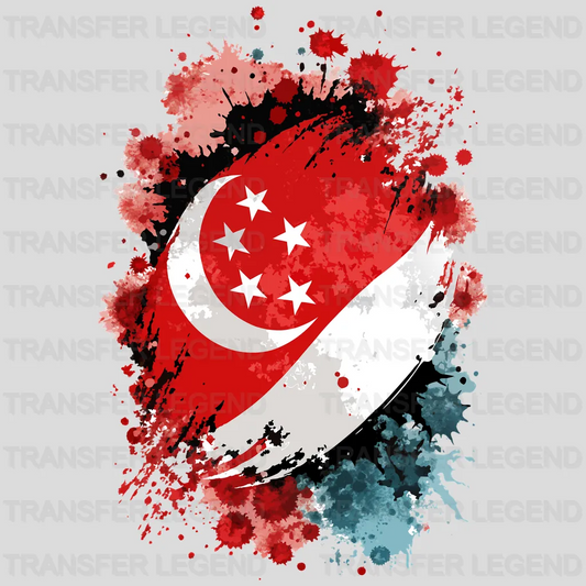 Singapore Flag Design - DTF Heat Transfer - transferlegend