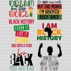 Black History Month-BLM Premade Gang sheet - 6 PCS 10 INCH - transferlegend