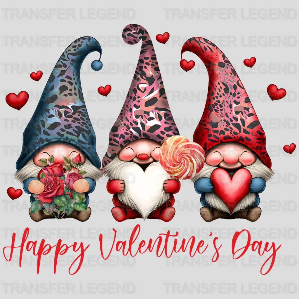 HAPPY VALENTINES DAY THREE GNOME - DTF heat transfer - transferlegend