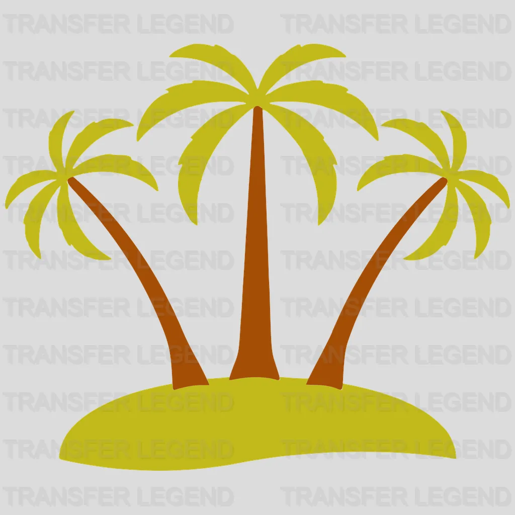 Island Palm Tree Summer UV DTF Transfer Cup Wrap UV DTF Sticker - transferlegend