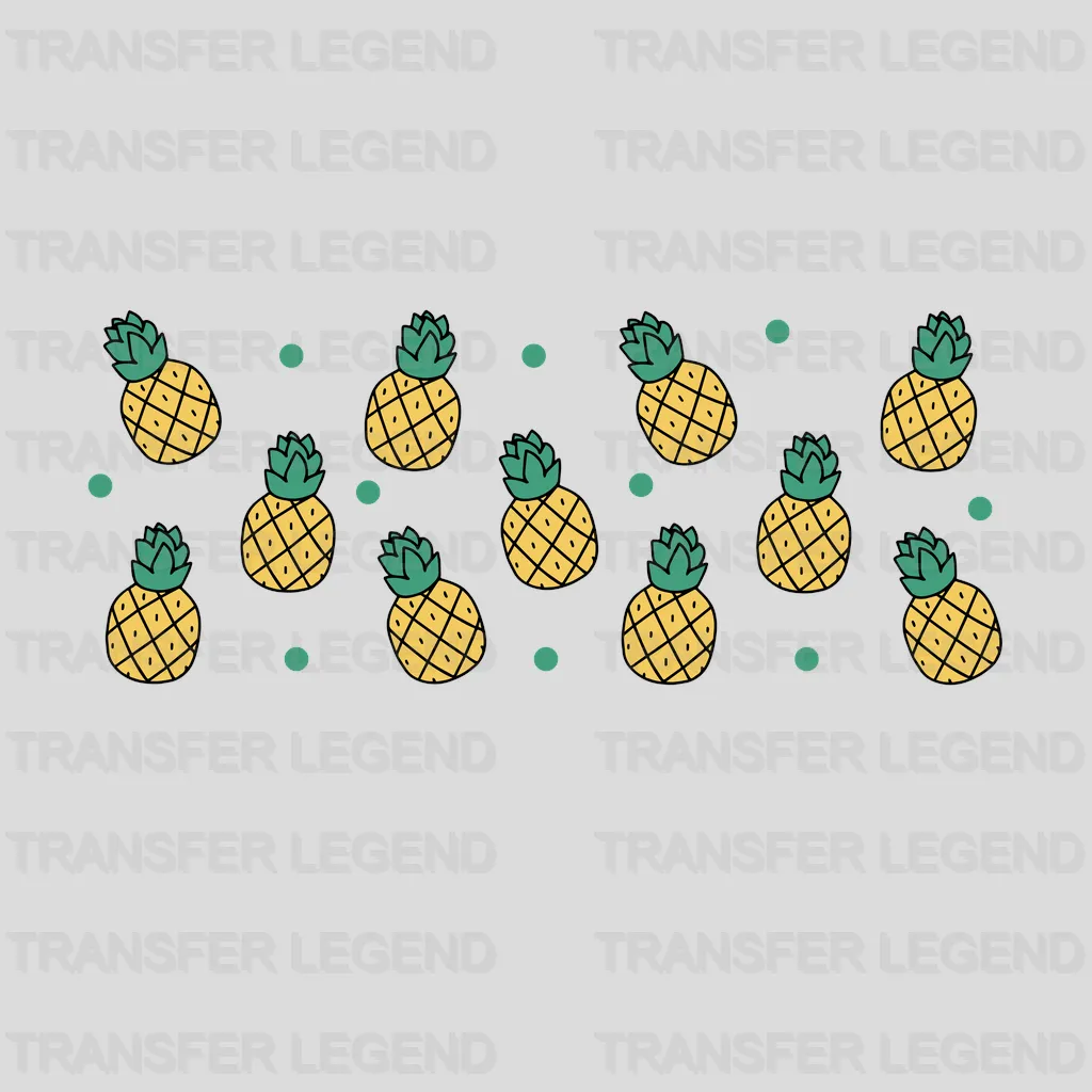 Pineapples UV DTF Transfer Cup Wrap UV DTF Sticker - transferlegend