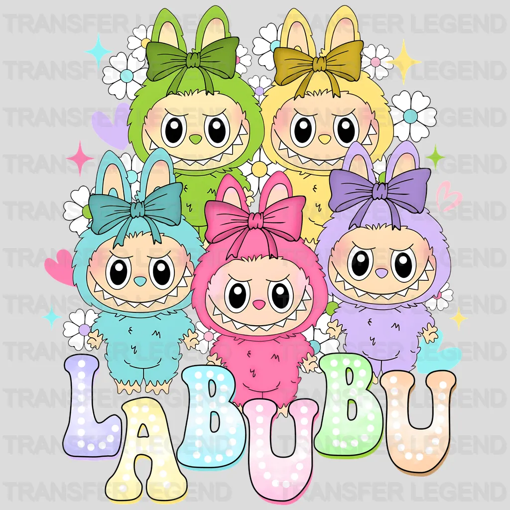 Five Stars. Labubu Design - DTF Heat Transfers