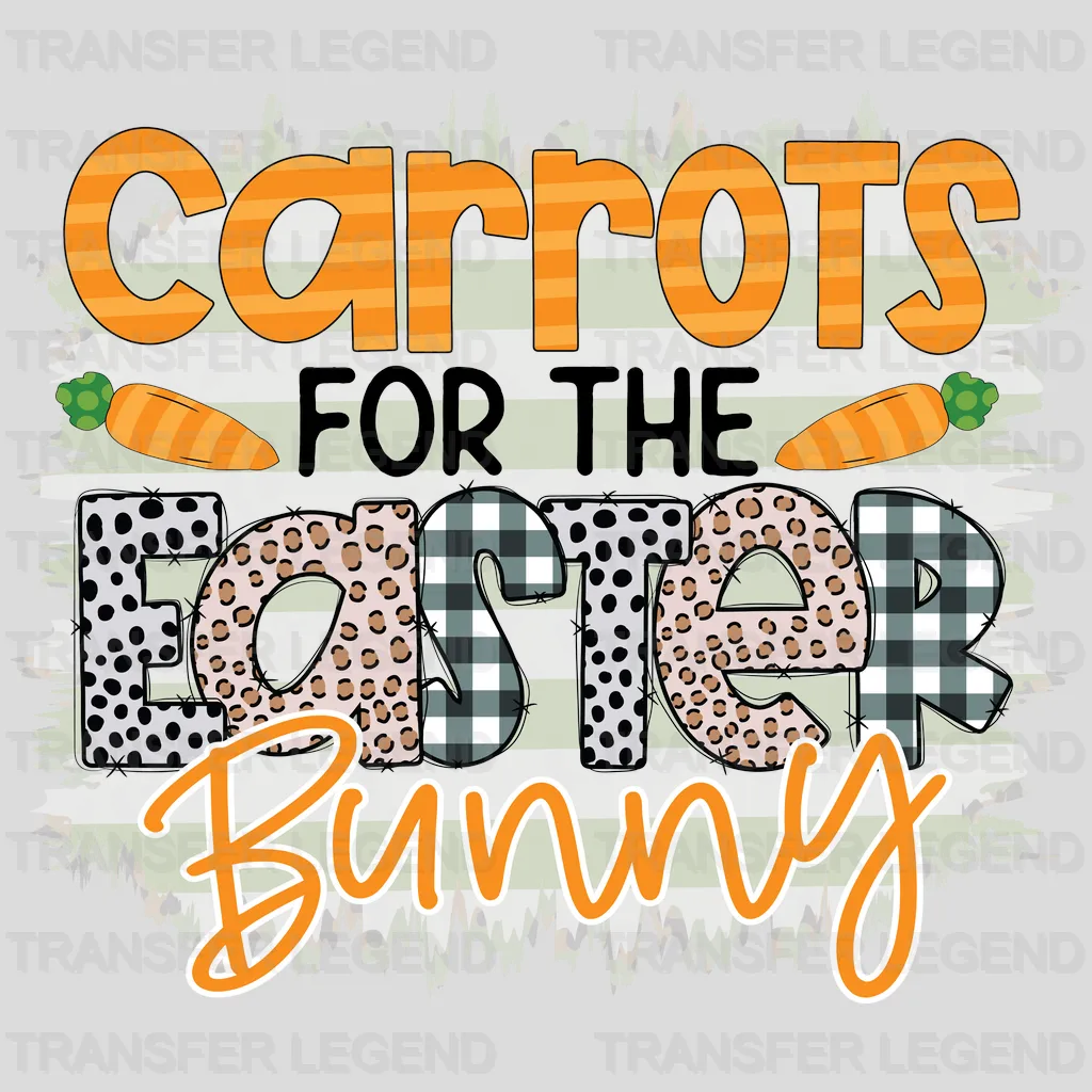 Carrots For The Easter Bunny Easter Design - DTF heat transfer - transferlegend