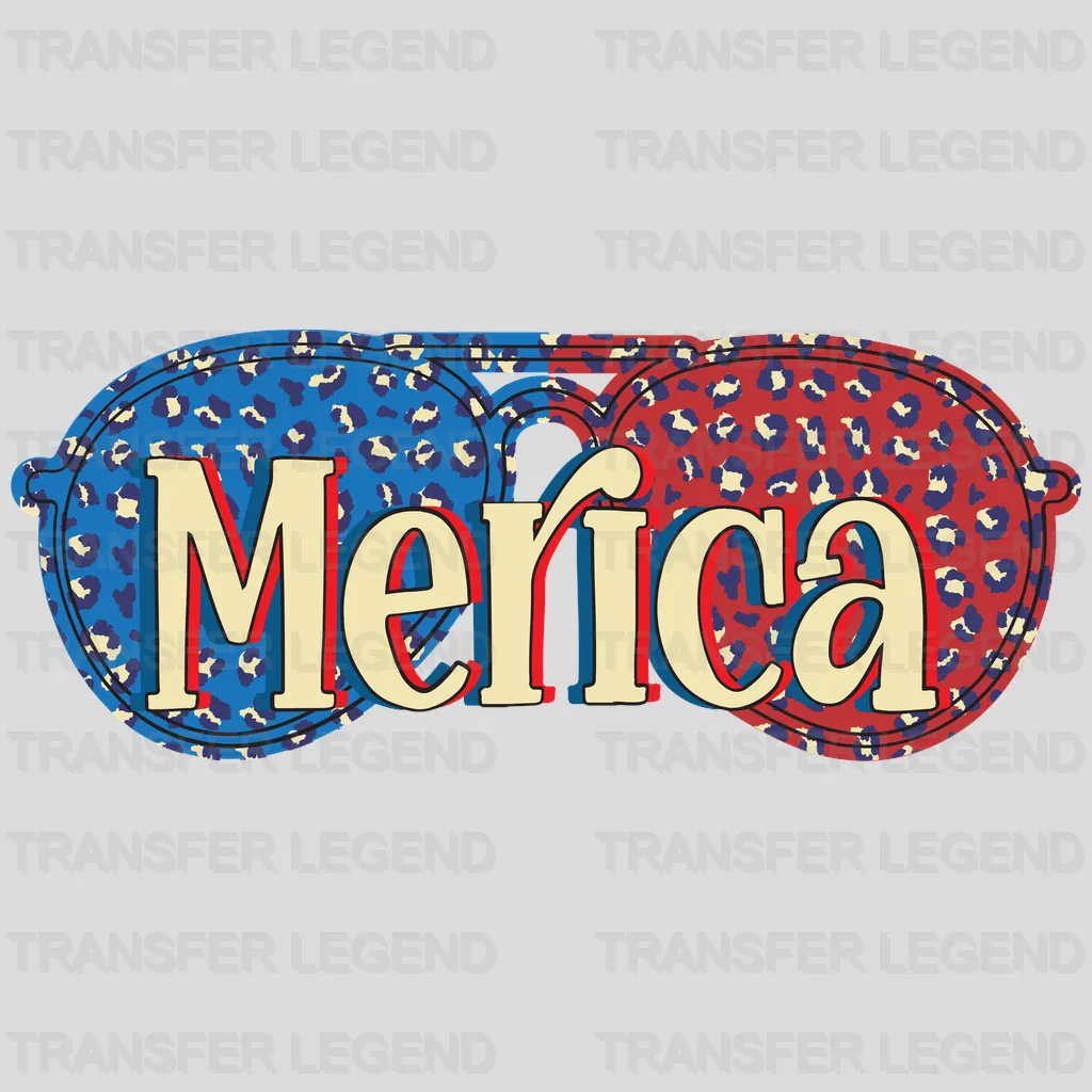 Merica Glasses DTF Transfer - transferlegend