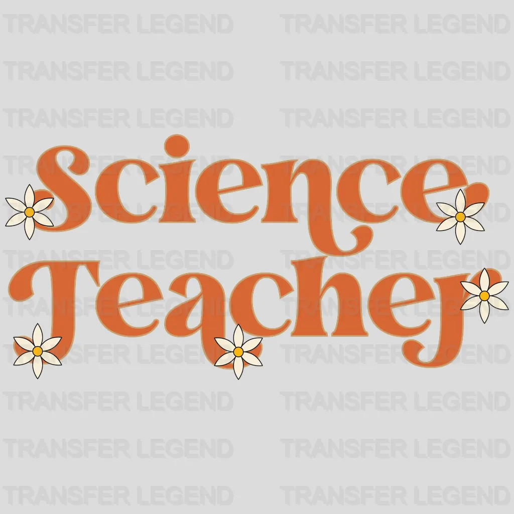 Science Teacher Daisy Design - DTF heat transfer - transferlegend