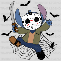 Disney Stitch Halloween Jason Voorhees Design - DTF heat transfer - transferlegend