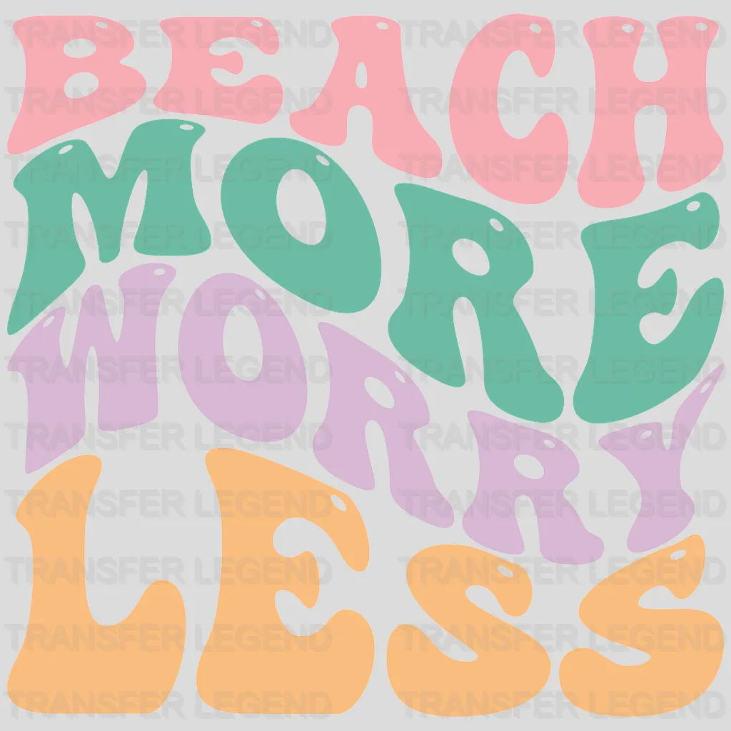 Beach More Worry Less UV DTF Transfer Cup Wrap UV DTF Sticker - transferlegend