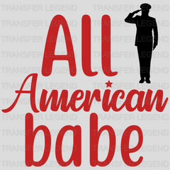 All American Babe DTF Transfer - transferlegend