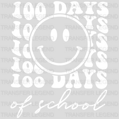 Smiley Face 100 Days Of School Design - DTF heat transfer - transferlegend