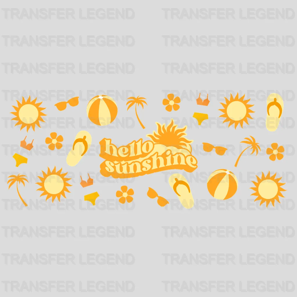 Hello Sunshine UV DTF Transfer Cup Wrap UV DTF Sticker - transferlegend