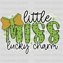 Little Miss Lucky Charm St. Patrick's Day Design - DTF heat transfer - transferlegend