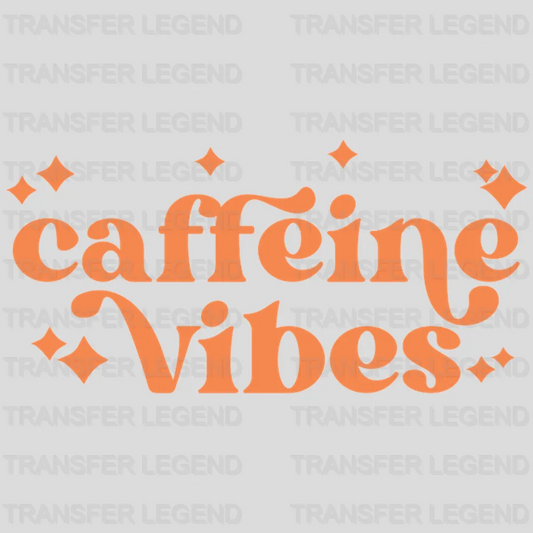 Caffeine Vibes Retro Diamonds - Coffee Lover Design - DTF heat transfer - transferlegend