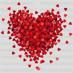 Red Little Hearts Valentines Design - DTF heat transfer - transferlegend