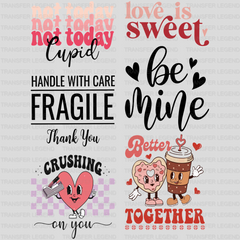 Valentine's Premade Gang sheet - 6 PCS 10 INCH - transferlegend