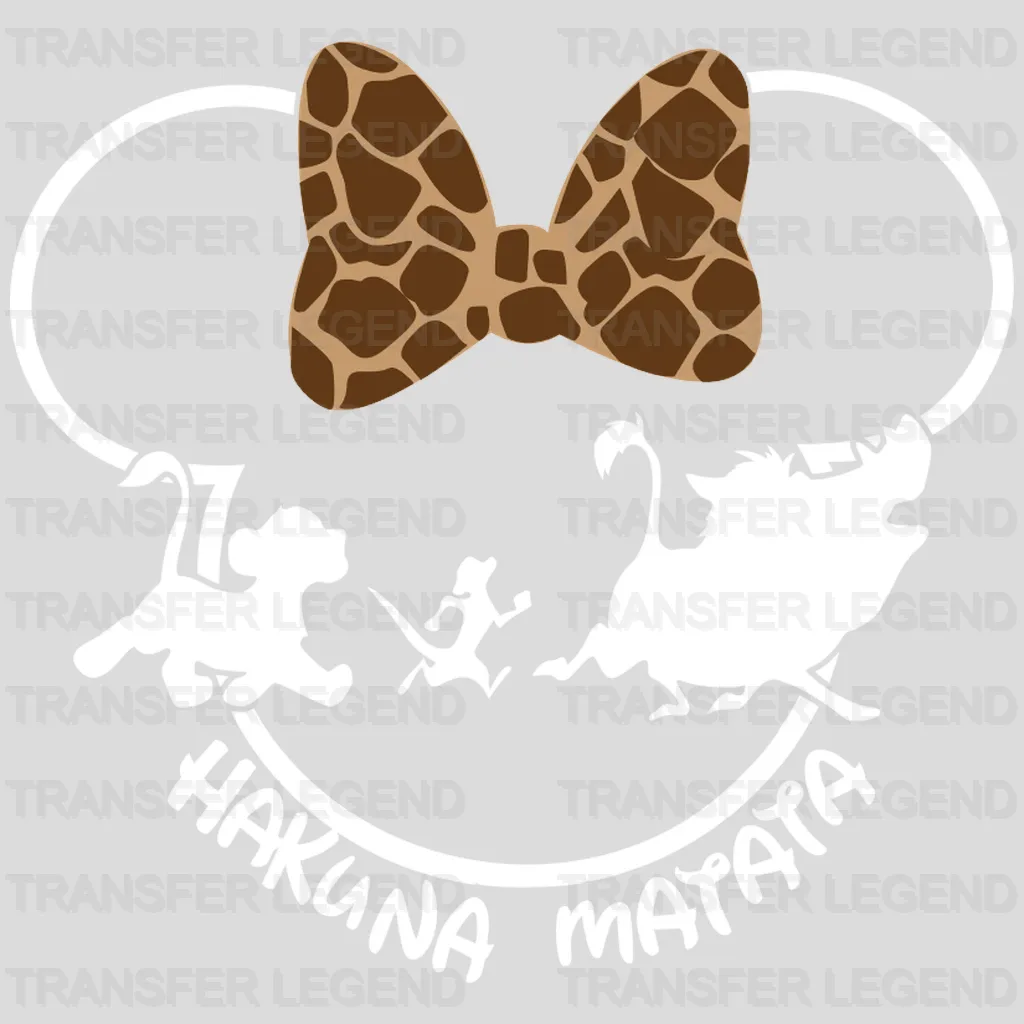 Hakuna Matata Minnie Head Design - DTF heat transfer - transferlegend