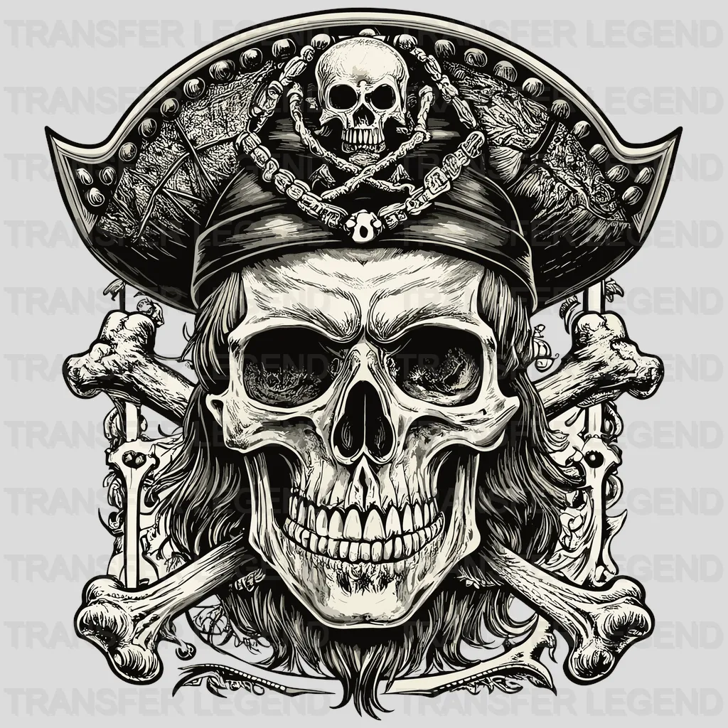 Nightmare Skull Pirate Design - DTF Heat Transfer - transferlegend