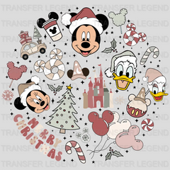 Merry Christmas Disney Design, Mickey and Minnie Christmas Design - DTF heat transfer - transferlegend