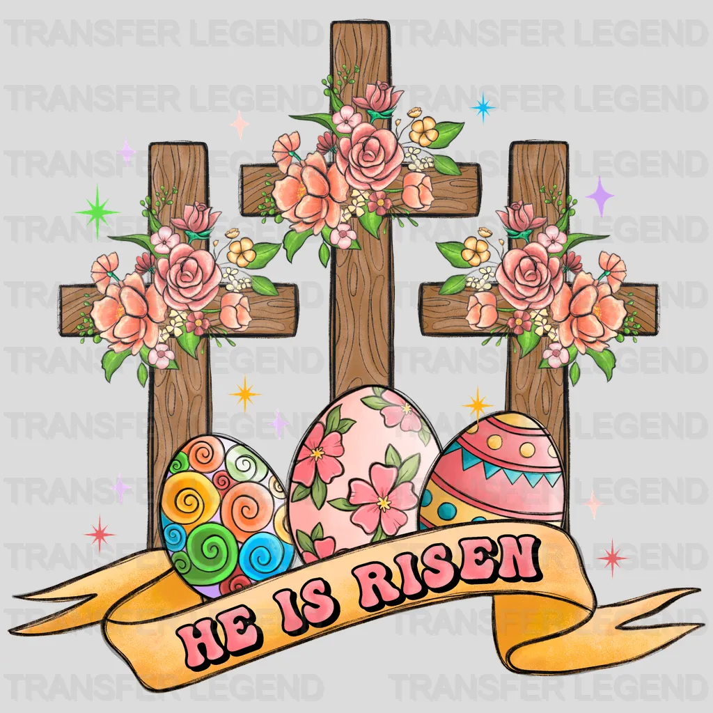 He Is Risen Easter Design - DTF heat transfer - transferlegend