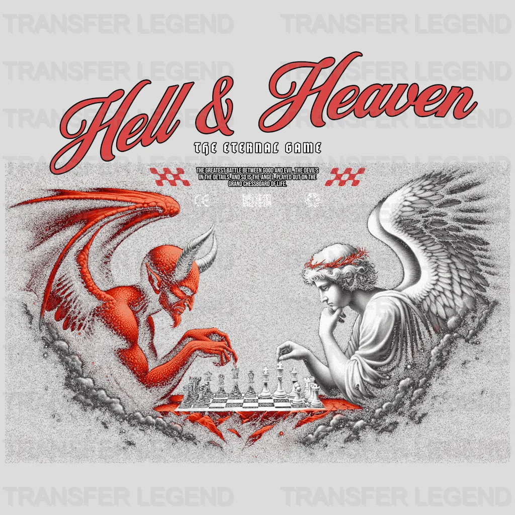 Hell & Heaven Streetwear Design - DTF Heat Transfer - transferlegend