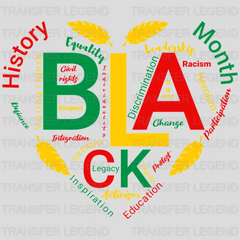 BLACK - BLM design DTF heat transfer - transferlegend