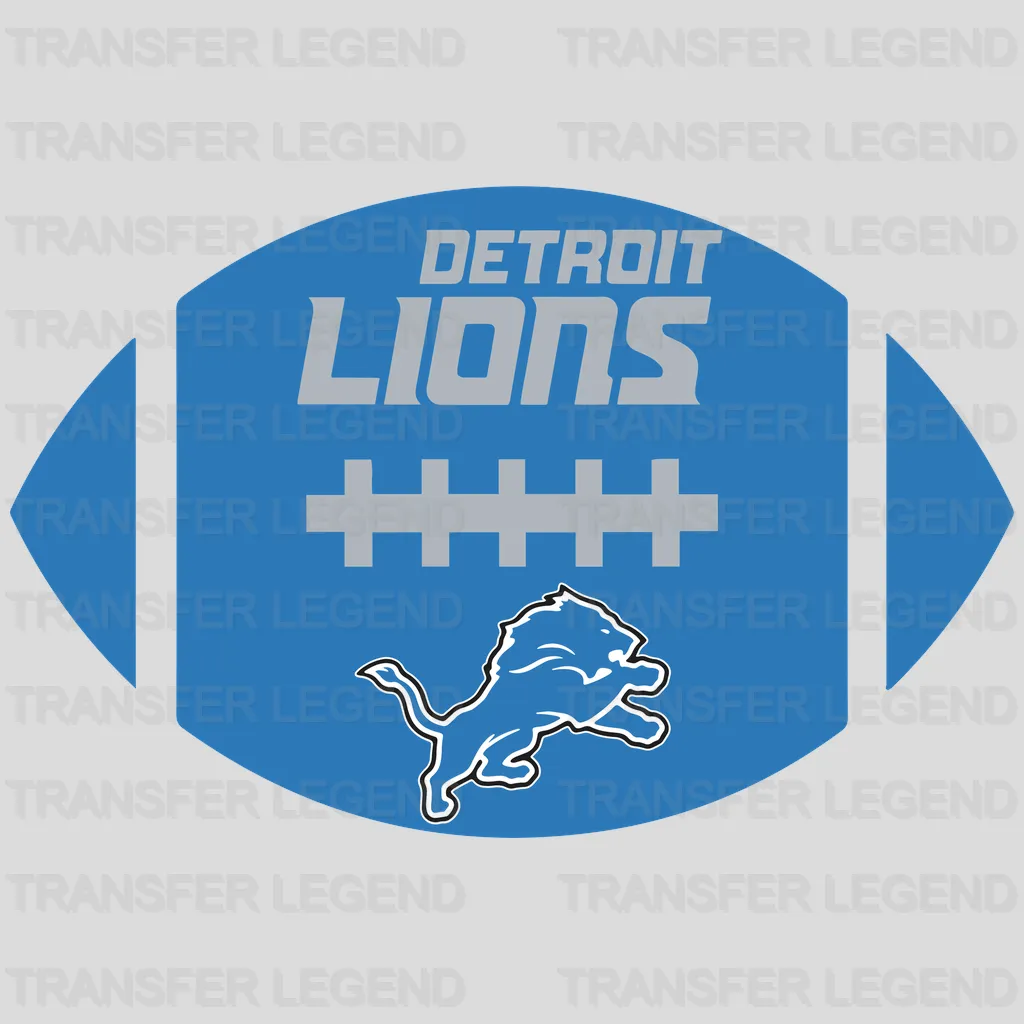Detroit Lions Football Icon Emblem NFL Design - DTF Heat Transfer