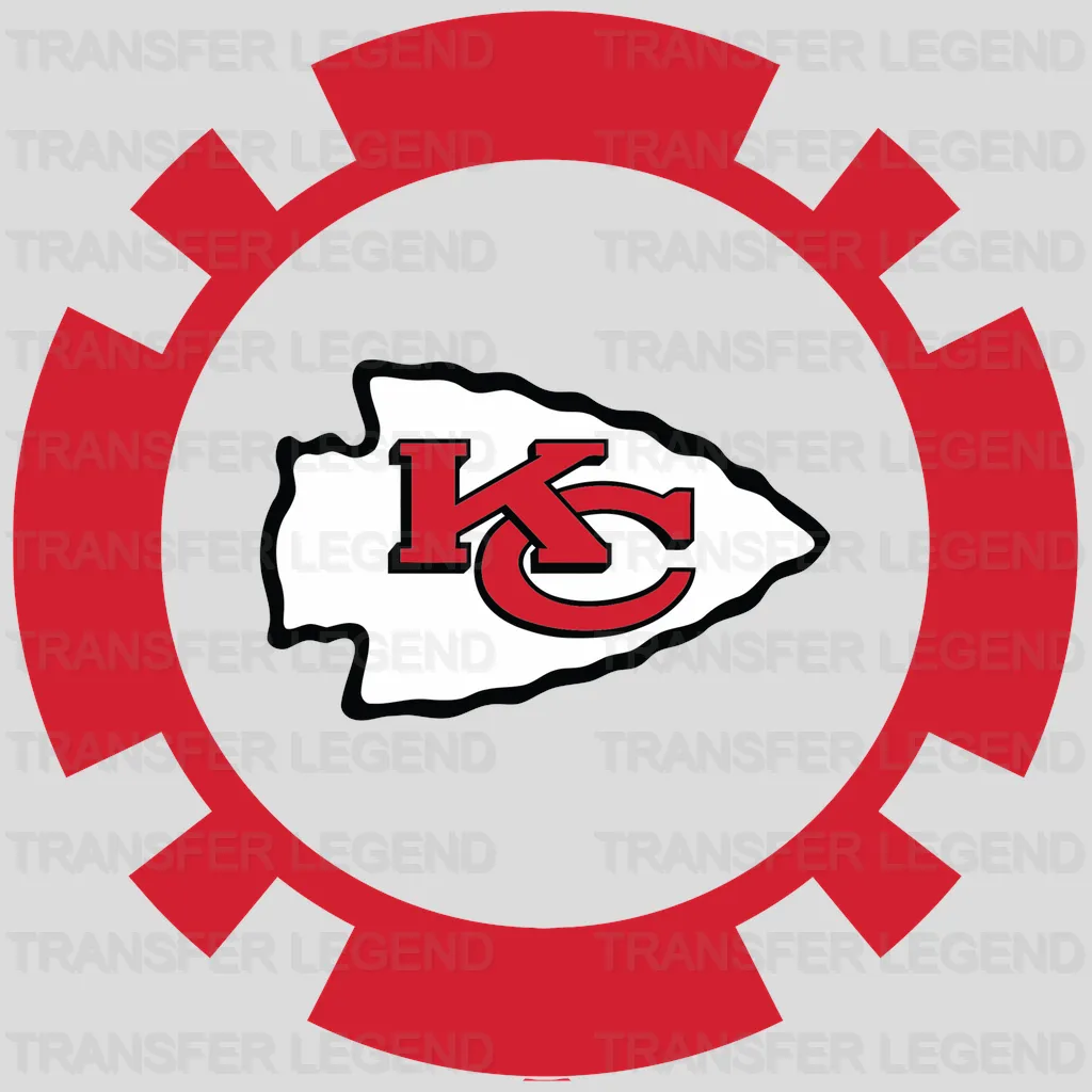 Kansas City Chiefs Gear‑Cog Badge NFL Design - DTF Heat Transfer