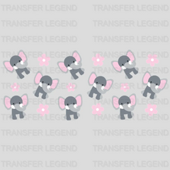 Elephants And Flowers UV DTF Transfer Cup Wrap UV DTF Sticker - transferlegend