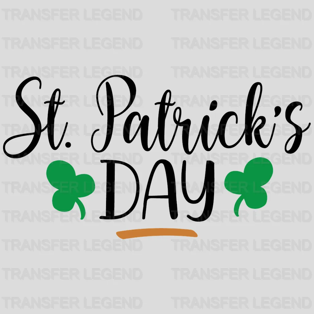 Black And White St. Patrick's Day Design - DTF heat transfer - transferlegend