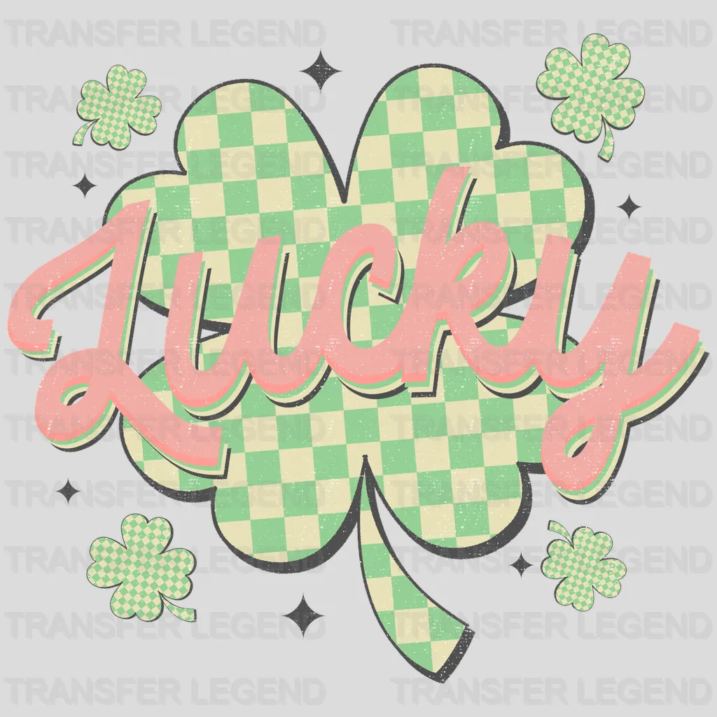 Lucky Four Leaf Clover St. Patrick's Day Design - DTF heat transfer - transferlegend