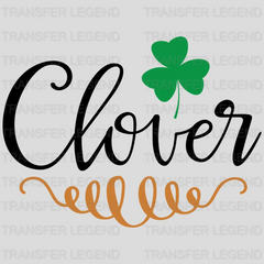 Clover B&W St. Patrick's Day Design - DTF heat transfer - transferlegend