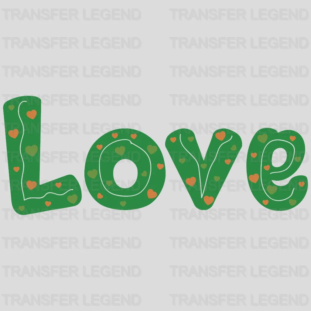 Love St. Patrick's Day Design - DTF heat transfer - transferlegend