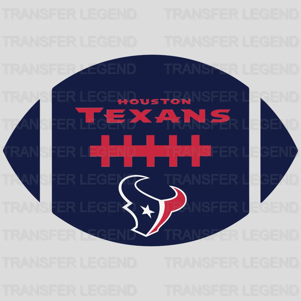 Houston Texans Football Icon Emblem NFL Design - DTF Heat Transfer