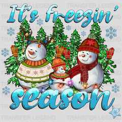 FREEZIN SNOWMAN SEASON Christmas Design - DTF heat transfer - transferlegend