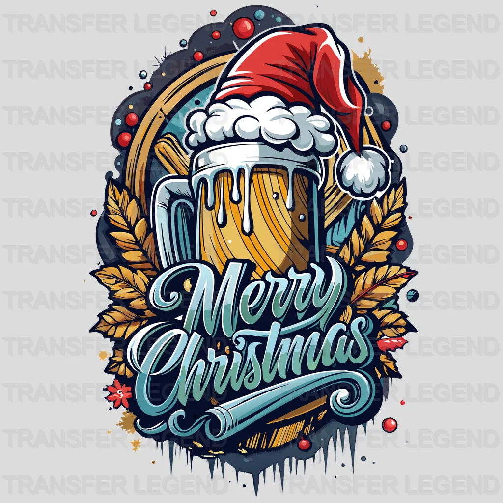 Drunk Santa Christmas design - DTF Heat Transfer - transferlegend