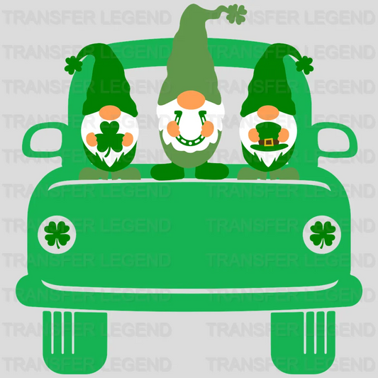 Car & Gnomies St. Patrick's Day Design - DTF heat transfer - transferlegend