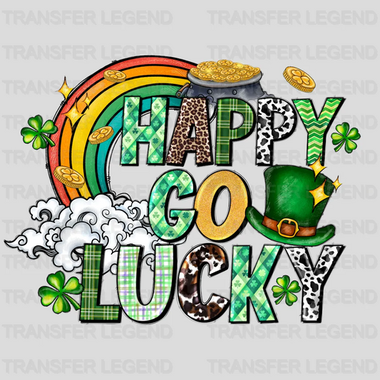 Happy Go Lucky St. Patrick's Day Design - DTF heat transfer - transferlegend