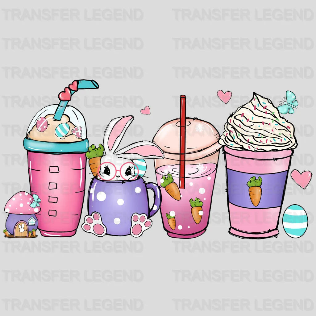 Cups Easter Design - DTF heat transfer - transferlegend