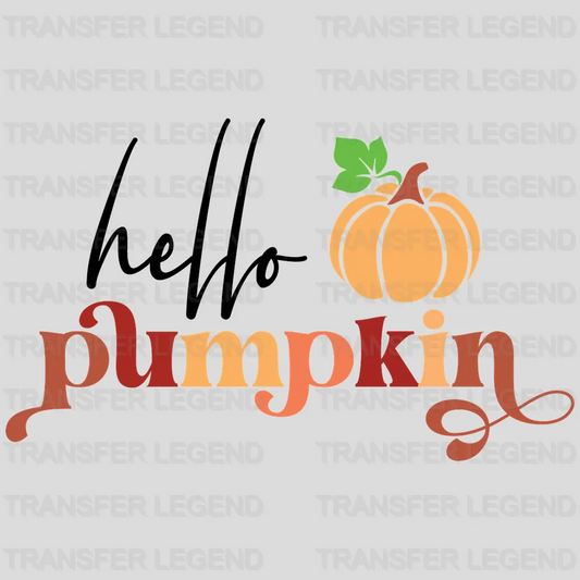 Hello Pumpkin Fall Design - DTF heat transfer - transferlegend