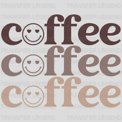 Coffee Smiley Face Design - DTF heat transfer - transferlegend