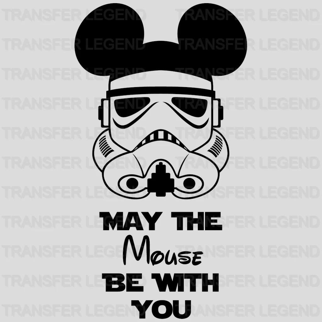 May The Mouse Be With You Mickey And Minnie Design - DTF heat transfer - transferlegend